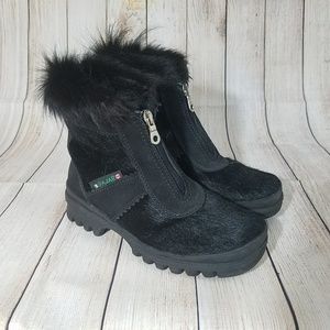 PAJAR Black Goat Hair Winter Boots 5.5